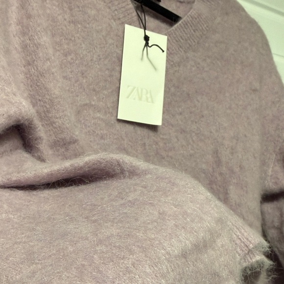 Zara Women's Lavender Crew Neck Sweater - Picture 4 of 4